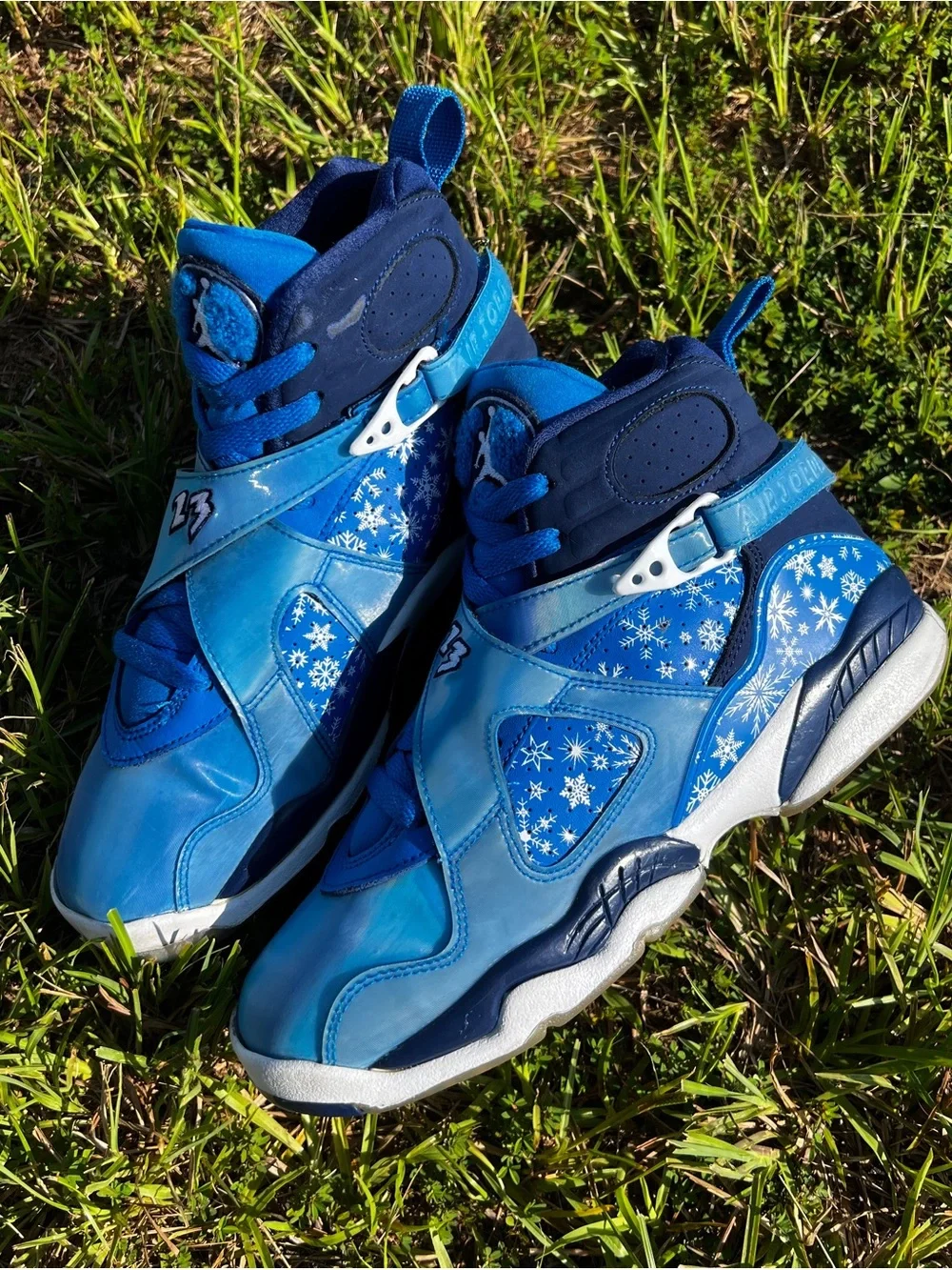 CLEAN Air Jordan 8 size 6 Mens Snowflake Blue shoes